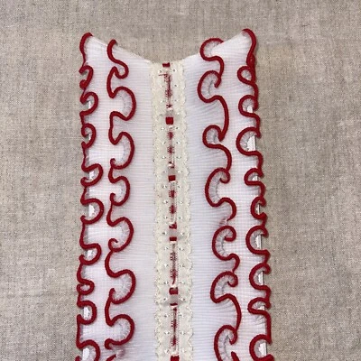 De colección 1970 Volantes Dickie Dicky Rojo y Blanco Boda Festival Evento Foto 1 de 4