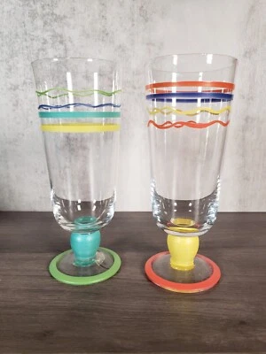 Набор из 2 домашних коллекционных стаканов для чая со льдом ручной росписи от JC Penny — 16 унций - Изображение 1 из 4