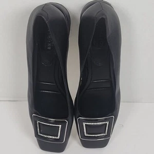 Napoleoni elegante schwarze Damen Flats Blockabsatz Gr. 38 - Bild 1 von 11