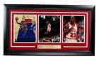 Michael Jordan Signed 8X10 Photo Collage Chicago Bulls Framed Upper Deck 184696