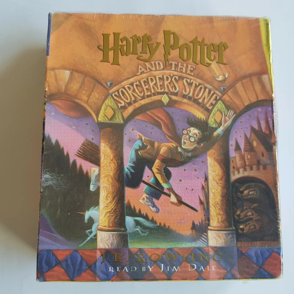 Harry Potter Sorcerers Stone CD audiobook 7 discs 1999 vintage Rowling Dale USA - Image 1 of 4