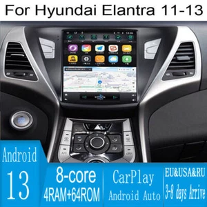 10.4" Android Navigation Car Gps Tesla Style For Hyundai Elantra 11~13 Radio - Picture 1 of 12