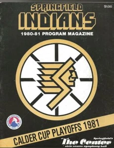 1980-1981 SPRINGFIELD INDIANS AHL PROGRAMM, PLAYOFF vs MAINE MARINERS - Bild 1 von 1