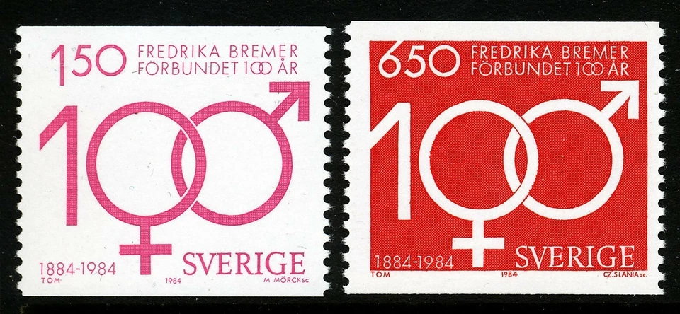 Suecia 1984 Asociación Fredrika Bremer. Grabadores M Mörck y Slania. MNH Foto 1 de 1