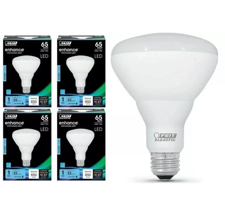 FEIT ELECTRIC BR30DM/950CA BR30 5K LED (4PK) UPC #017801435801 - BRAND NEW - Image 1 of 1