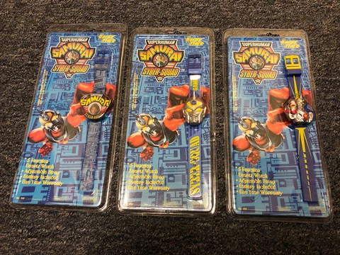 Superhuman Samurai Syber Squad Watch Set of 3 Vintage 1994 New Cover