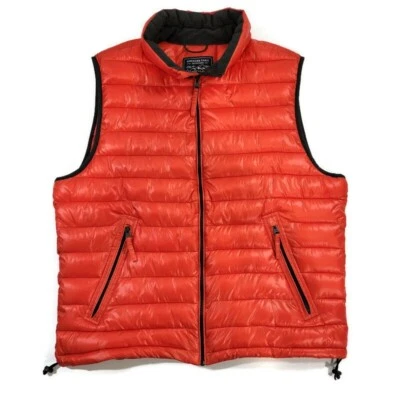 Men’s American Eagle Red / Orange Puffer Vest Sz XL EUC Full Zip  - Image 1 of 4