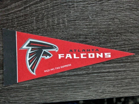 NFL Mini PENNANT FLAG  Atlanta Falcons by Rico/Tag Express 9" x 4" Cover