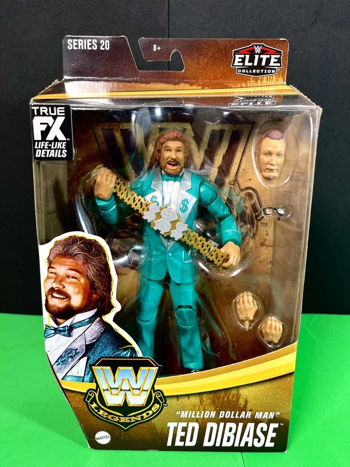 WWE Mattel Elite Legends Series20 Million Dollar Man Ted Dibiase Chase White