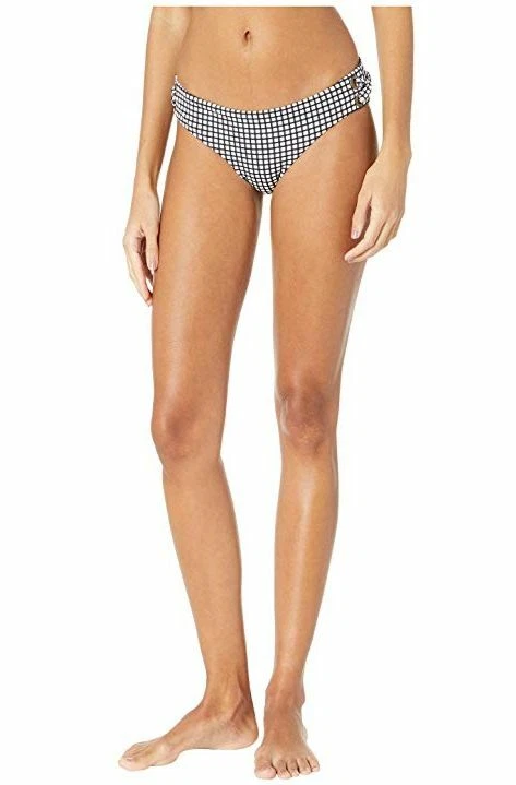 $95 Roxy Traje de baño para mujer Blanco Negro Estampado Cobertura completa Bikini Parte inferior Talla M Foto 1 de 1