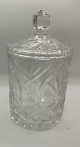 Cubo de hielo de cristal cortado a mano Bohemia 8,5 pulgadas con la parte superior - Imagen 1 de 5