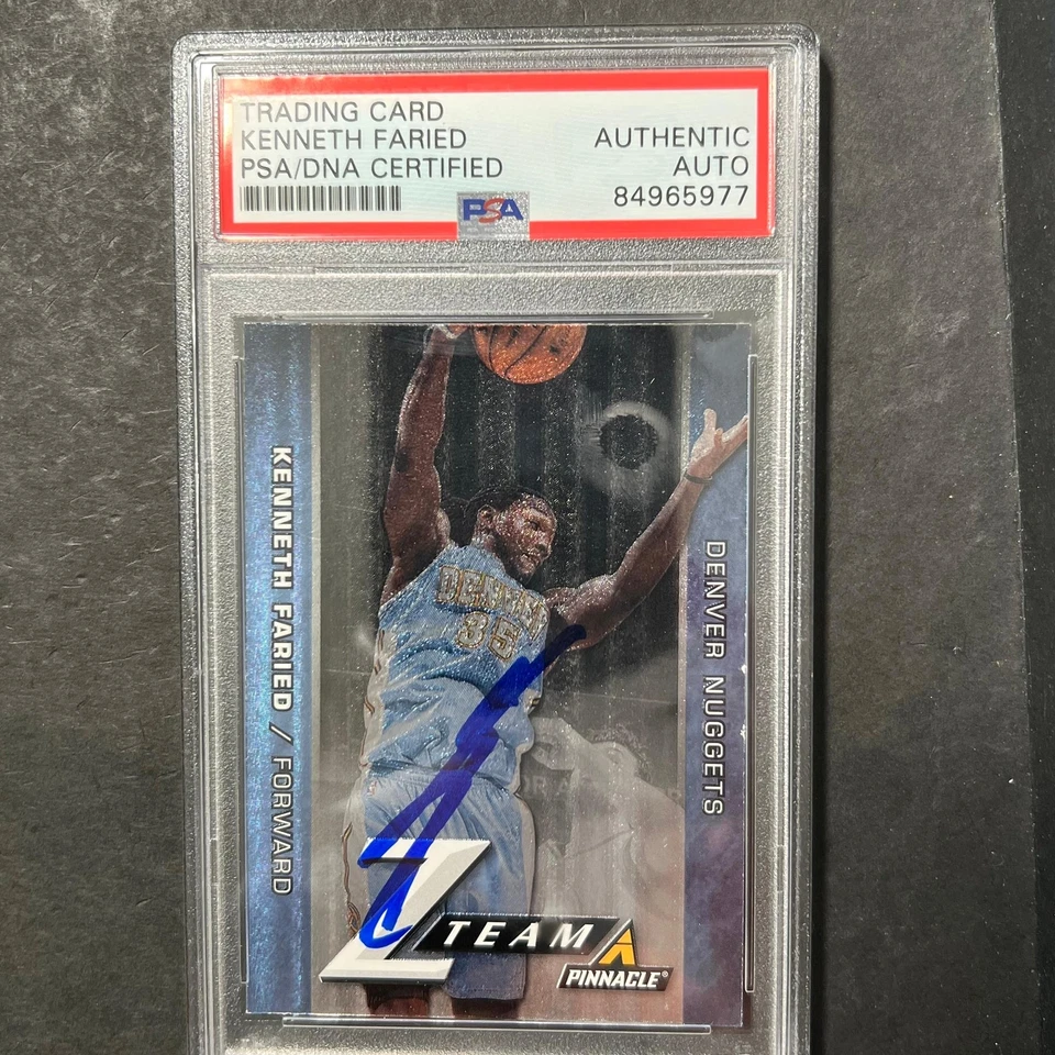 2013-2014 Panini Pinnacle #14 Kenneth Faried Signed AUTO PSA Slabbed Nuggets - Image 1 of 2