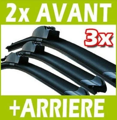 3 BALAIS D'ESSUIE GLACE AVANT + ARRIERE pour Opel Corsa Van 09/2000-08/2004  - Photo 1/4