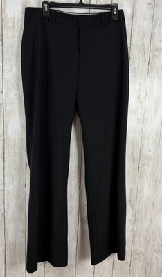 Pantalones Banana Republic para mujer negros Jackson calce curvilíneo mezcla de lana forrados talla 8 Foto 1 de 4