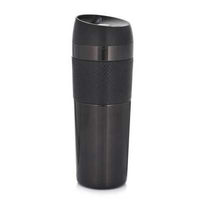 AMBITION Thermobecher Isolierbecher Coffee to Go Metalic Edelstahl 450ml schwarz - Bild 1 von 2