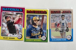 Topps Baseball Rookie Lot – Riley Adams, Garrett Mitchell, Alejandro Kirk... - Picture 1 of 8