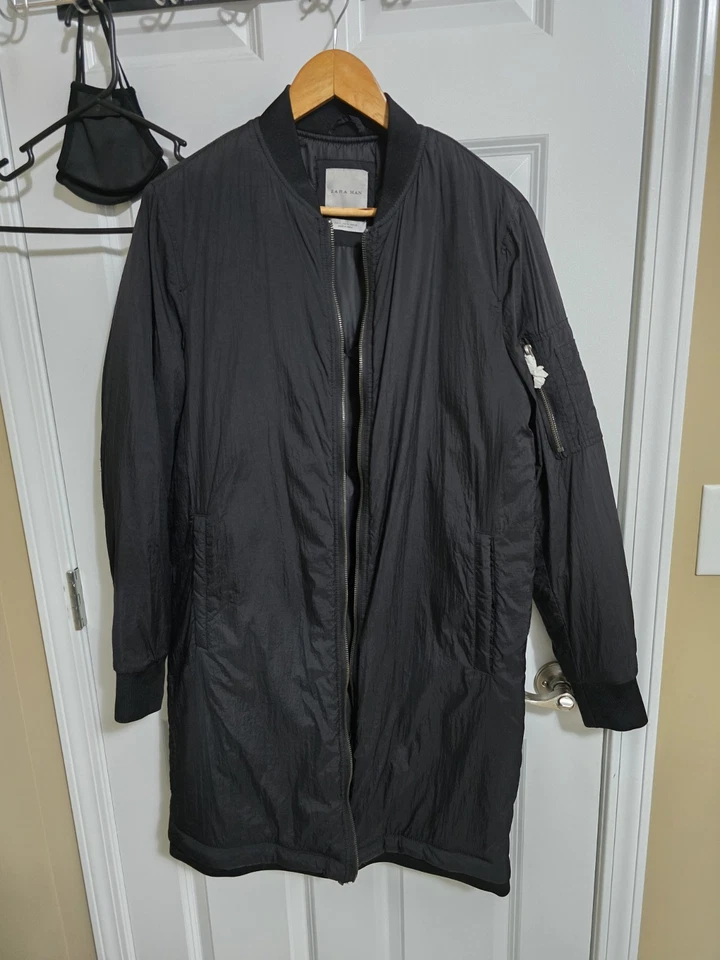 Мужская длинная куртка-бомбер Zara - Изображение 1 из 3