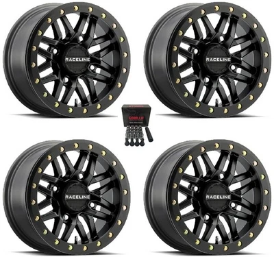 Raceline Ryno Beadlock UTV Wheels/Rims Black 14" Polaris Ranger XP 9/1K (4) - Изображение 1 из 3