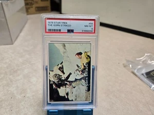 CRACKS 1976 vintage Topps STAR TREK trading card #55 KIRK vs GORN PSA 8 - Picture 1 of 6
