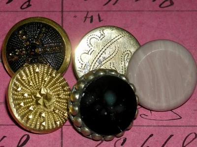 1/2" Lote de 5 Antiguos NOS TW&W 3 Vidrios 2 Metal inciso 3-París Back Foto 1 de 4