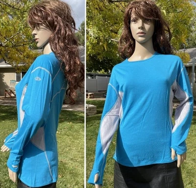 Nuevo ICEBREAKER GT 200 Chase Crew Lana Merino Top Capa Base Slim Fit Mujer LG Foto 1 de 4