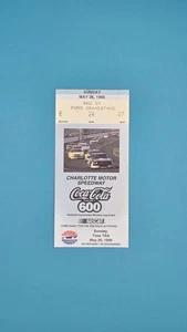 1996 Coca Cola 600 Ticket Stub Dale Jarrett 6th Win Vintage NASCAR Ticket  - Picture 1 of 2