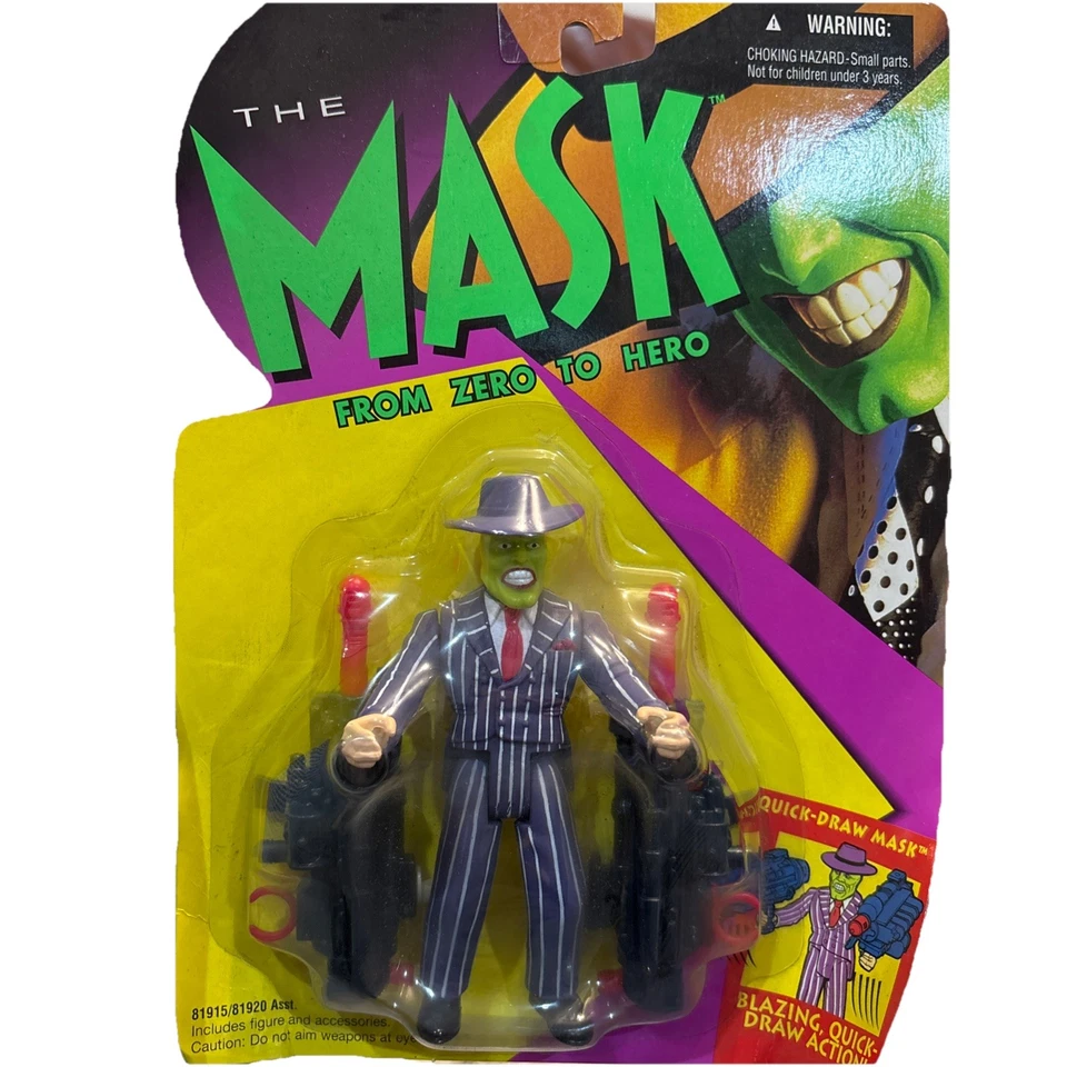 The Mask~ From Hero to Zero - Killin Time Mask Vintage 1995 Figura NUEVO Kenner Foto 1 de 4