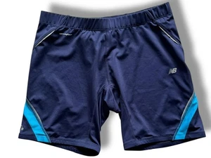 Ladies Navy New Balance Shorts Size L – Light Blue Trim – Same Day Shipping - Picture 1 of 7