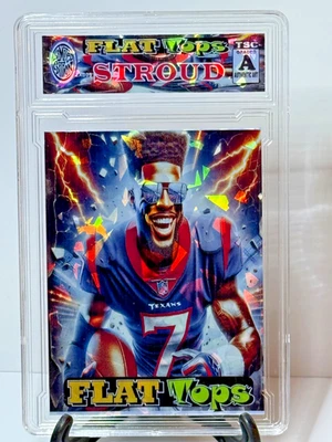 2025 NFL Texans C.J. Stroud Ice Refractor Anime SP/200 Flat Tops de rw - Image 1 of 2