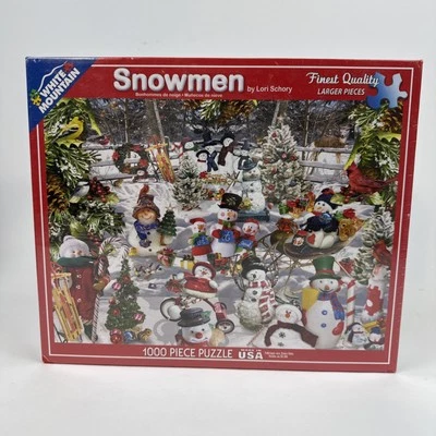 White Mountain Puzzles Snowmen - 1000 Piece Jigsaw Puzzle - Image 1 of 4