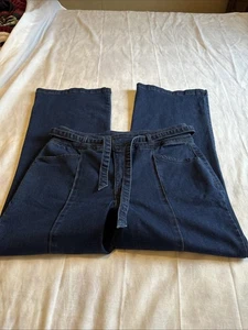 Draper James Woman’s Size 12 With Belt Wide Leg Jeans - Picture 1 of 9