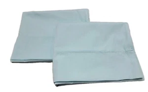 Set Of 2 Ocean Blue Polycotton Pillowcases. 20 X 32 Standard/Queen - Picture 1 of 4