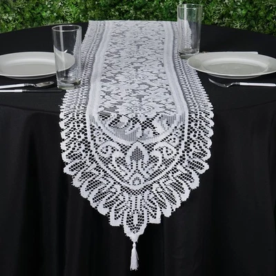 10 pcs LACE TABLE RUNNERS Wedding Party Catering Reception Event Linens Supplies - Image 1 of 3