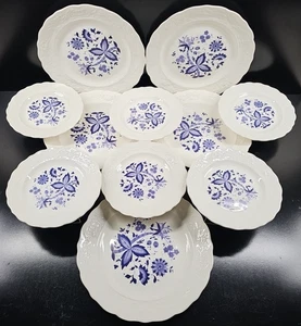 11 Stck. Mount Clemens Lila Zwiebel Abendessen Salat Teller Lot Vintage Jakobsmuschel MCM Set - Bild 1 von 24