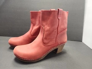 Sanita Women's Dark Orange Cowboy Clog Boots Size 38 EU Size 7.5-8 US - Picture 1 of 11