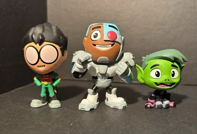 Funko Teen Titans Go Beast Boy Robin Cyborg Mystery 2017 mini lote 3x Foto 1 de 2
