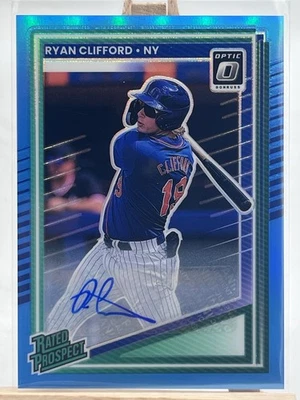 2025 Panini Donruss - Ryan Clifford Rated Prospect Optic Carolina Blue Auto /35 - Image 1 of 3