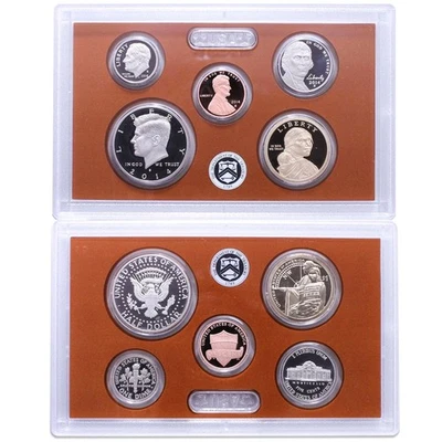 2014 S Partial Proof Set Kennedy Dime Nickel Cent Dollar CN-Clad US Mint 5 Coins - Image 1 of 4