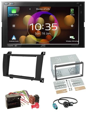 JVC DAB MP3 2DIN Bluetooth USB Autoradio für Mercedes SLK R171 2004-2011 - Bild 1 von 4