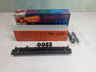 Roundhouse 3227 HO Scale 50' Hi-Cube Box Car Rio Grande D&RGW #61575 KIT READ - Image 1 of 2