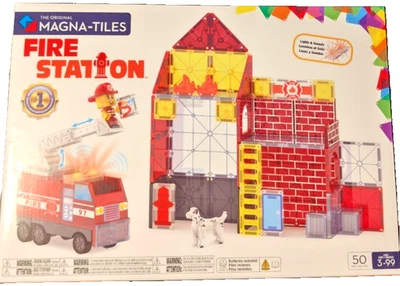 MAGNA-TILES Estación de Bomberos 50 Piezas Juego de Construcción Magnético NUEVO Foto 1 de 2