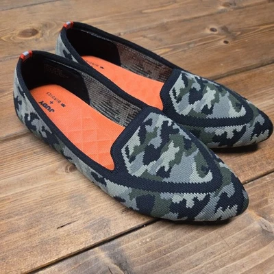 Judy X Birdies The Blackbird Edición Limitada Lavable Punta Puntera Plana Camuflaje Verde Foto 1 de 4