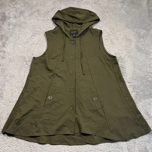 Christian Siriano Sleeveless Hooded Swing Utility Jacket Women's 1X Green - Picture 1 of 11