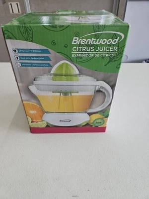 Brentwood 柑橘榨汁机 全新带盒 24 盎司容量柠檬水冰沙橙汁 — 第 1/4 张图片