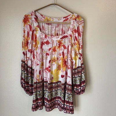 Blusa túnica boho con flores Figueroa para mujer talla M multicolor floral costera Foto 1 de 4