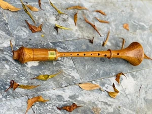 RAUSCHPFEIFE  Rosewood Small A Wooden Shawm Musical  Instruments With Two Reeds - Picture 1 of 4