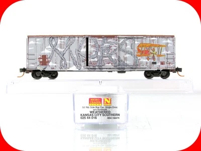 N Scale **KANSAS CITY SOU** Weathered / Graffiti Box Car - Micro Trains 02544016 - Image 1 of 4