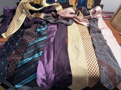 Винтажный дизайнерский галстук лот из 9 Polo, Saks, Valentino - Изображение 1 из 4