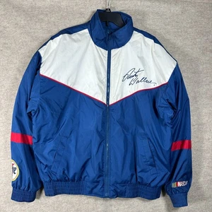 Vintage Rusty Wallace Miller Lite Racing Coat Mens Sz XL Full Zip Blue White #2 - Picture 1 of 14