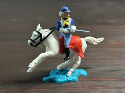 Timpo US 7th Cavalry Trooper Mounted - White Glove Conversion - 1970's - image 1 of 4